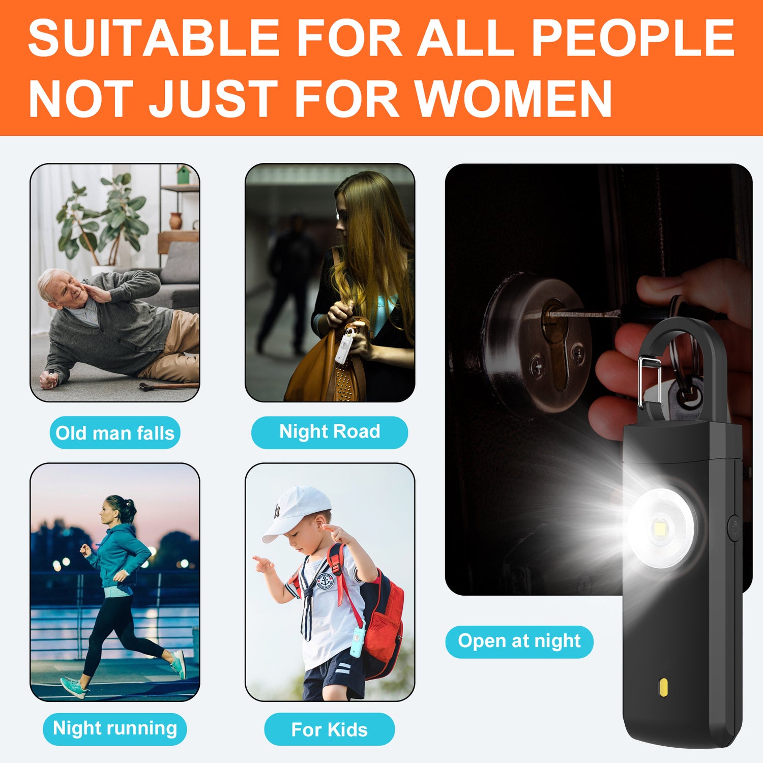 Rechargeable Personal Self Defense Alarm